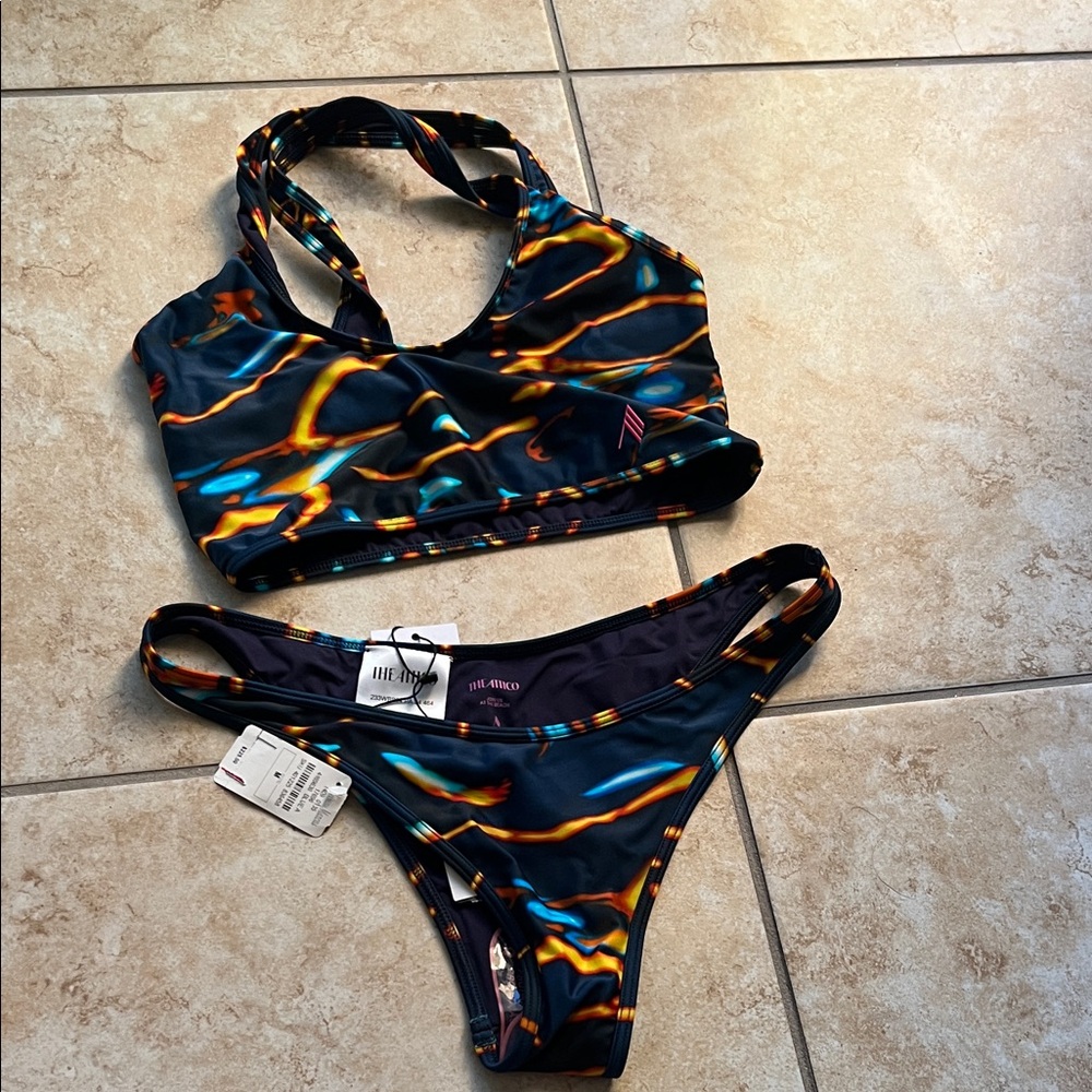 Hollister Vibrant Multicolor Bikini Set